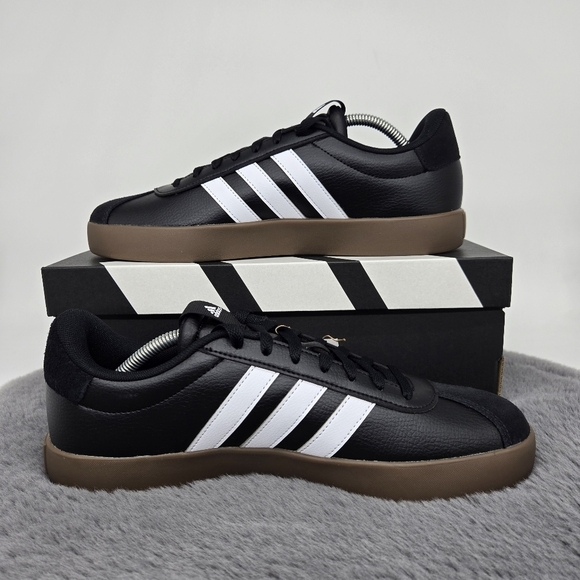 New adidas Vl Court 3.0 Core Black Cloud White Gum Men\'s Shoes Size 11.5 main image 7